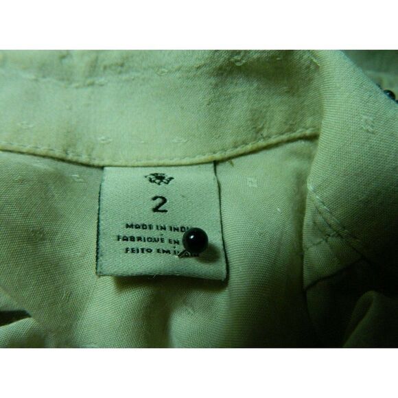 Scotch & Soda Shirt Beige Beaded Collar La Femme Selon Marie Button Down Size 2 - Picture 10 of 11